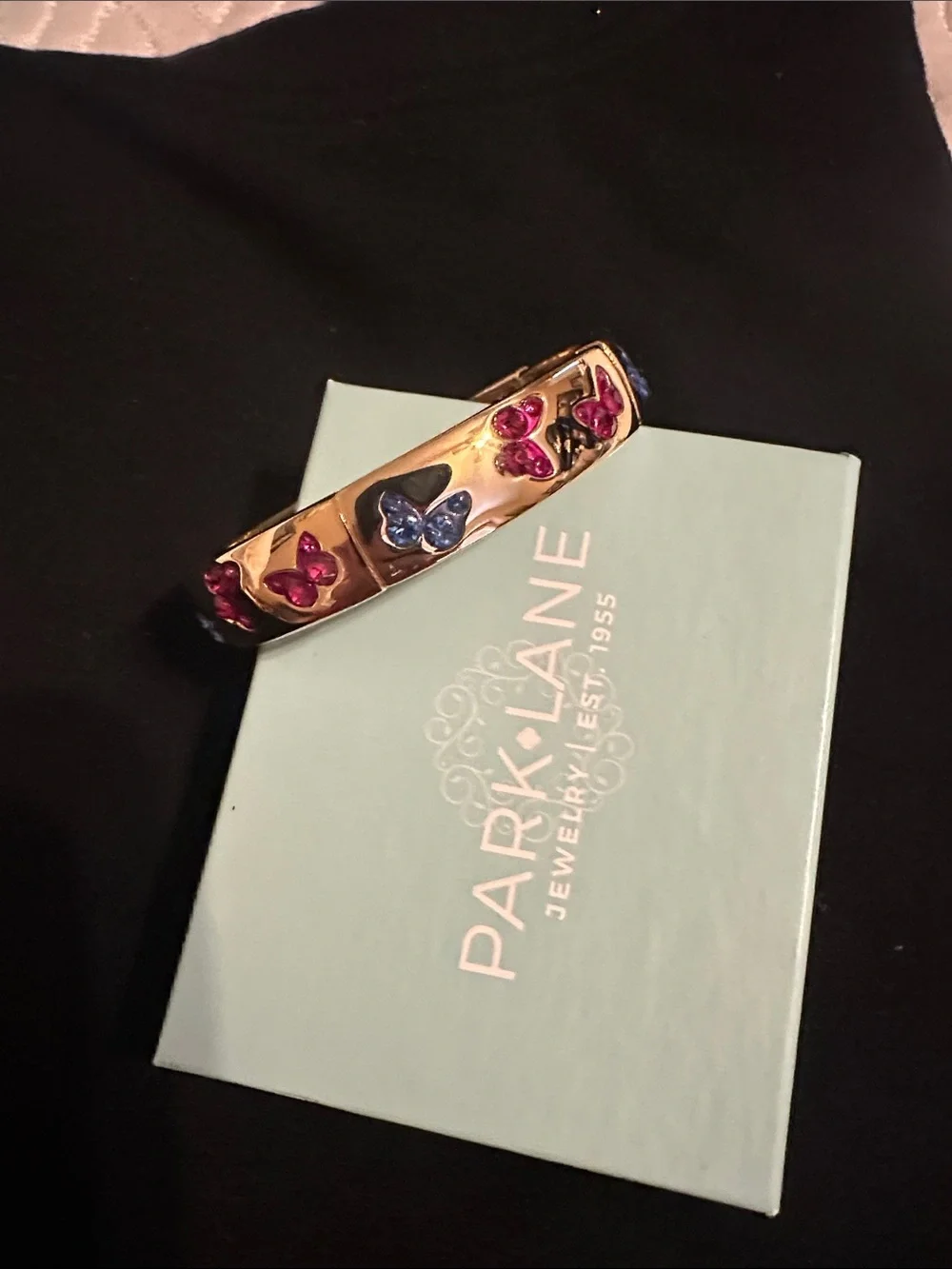 Park Lane Papillion Butterfly Bracelet in Pink & Blue